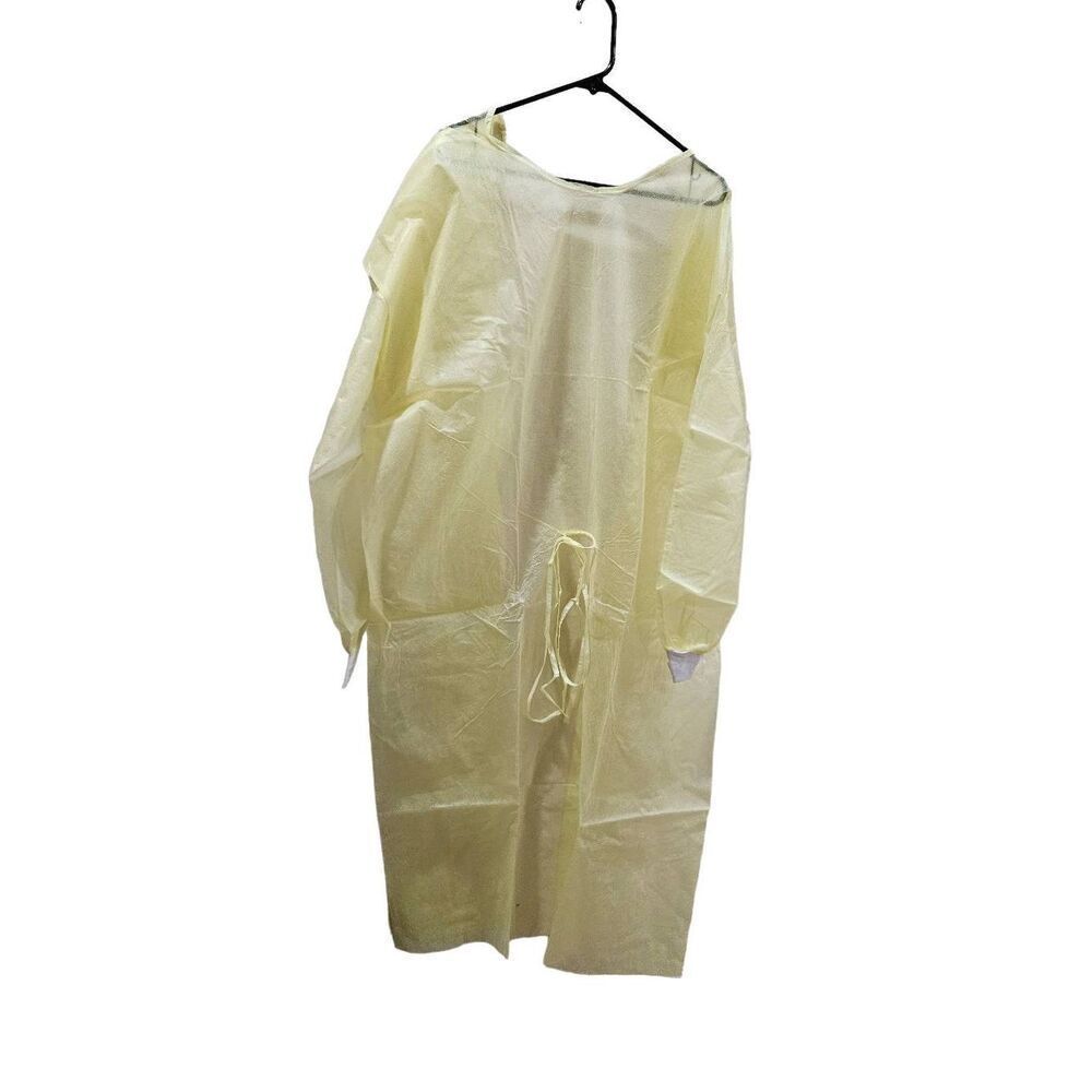 Yellow Isolation Gown costume Level 1 polypropelene x10